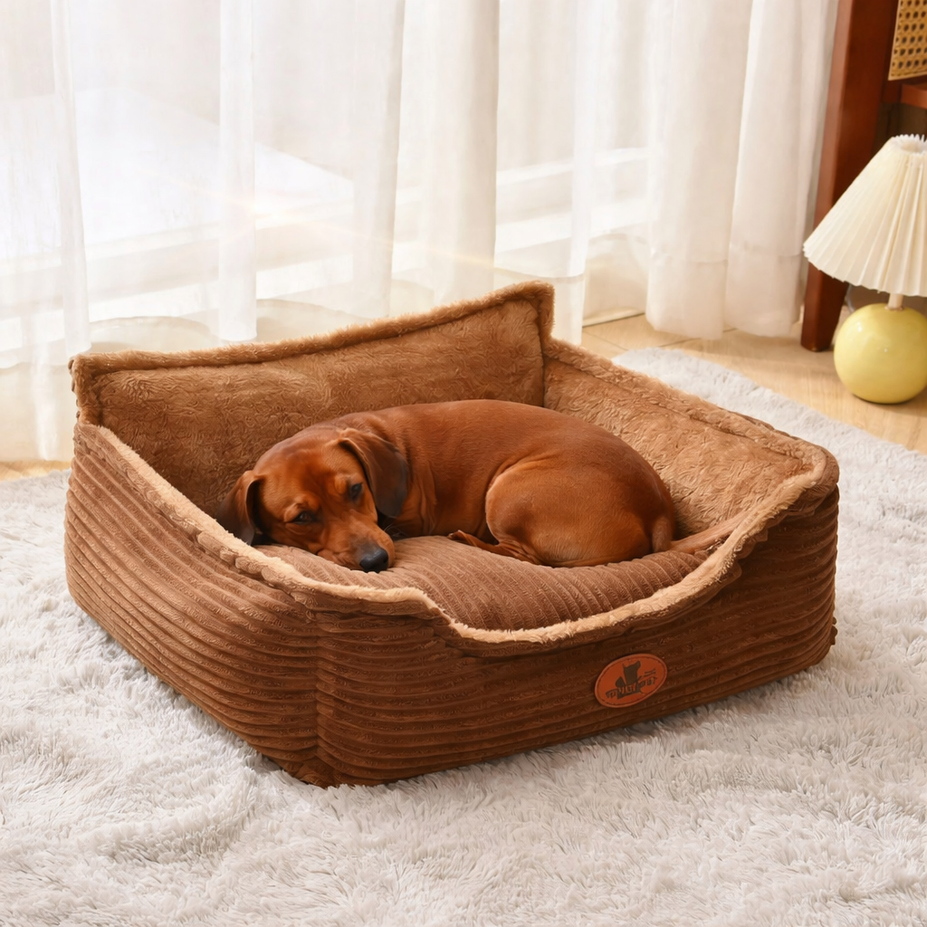 Luxury Corduroy Cat & Dog Bed