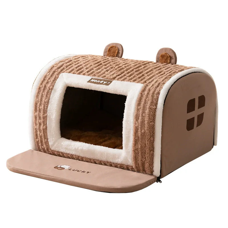 Plush Pet House Bed