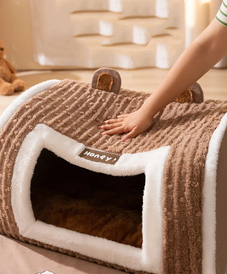 Plush Pet House Bed