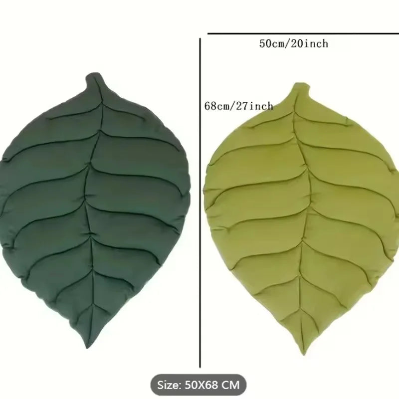 Reversible Leaf-Shaped Cat Bed Mat