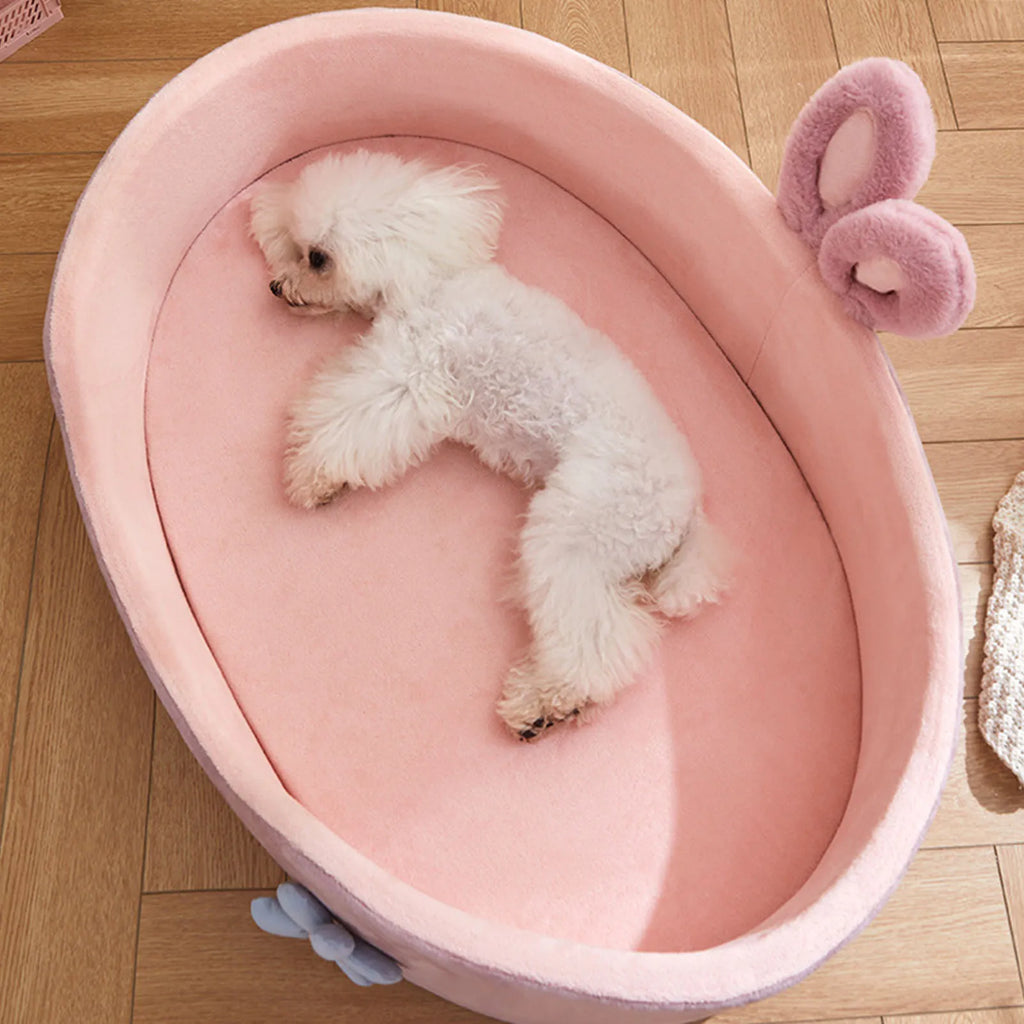 Pink Plush Pet Bed