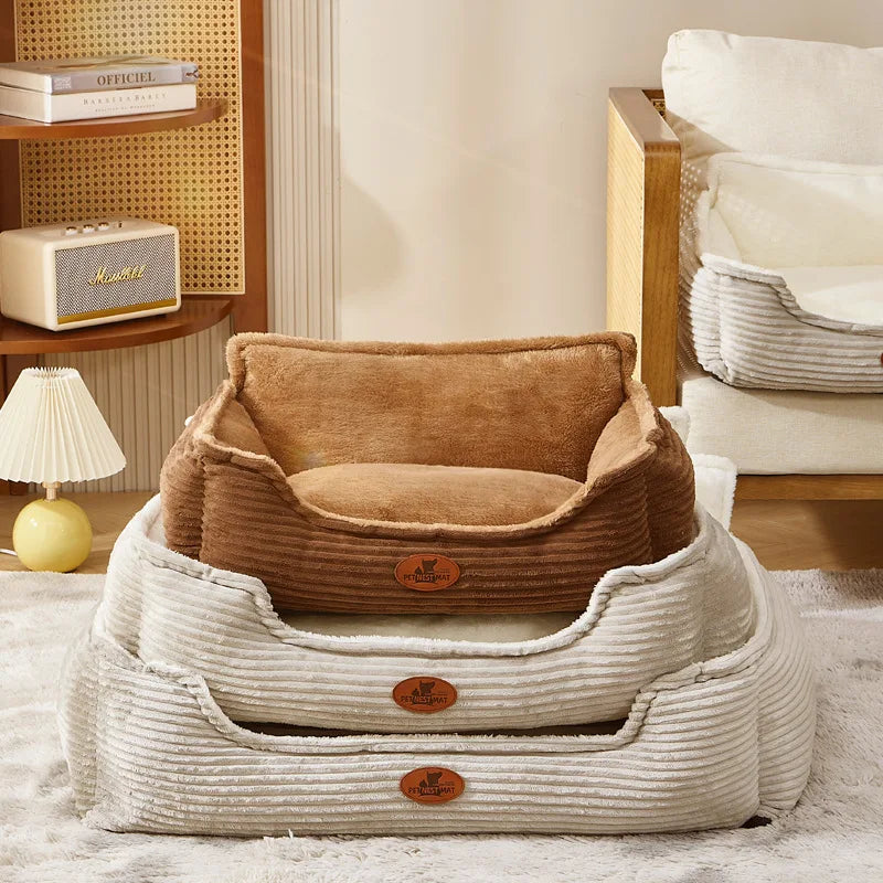 Luxury Corduroy Cat & Dog Bed