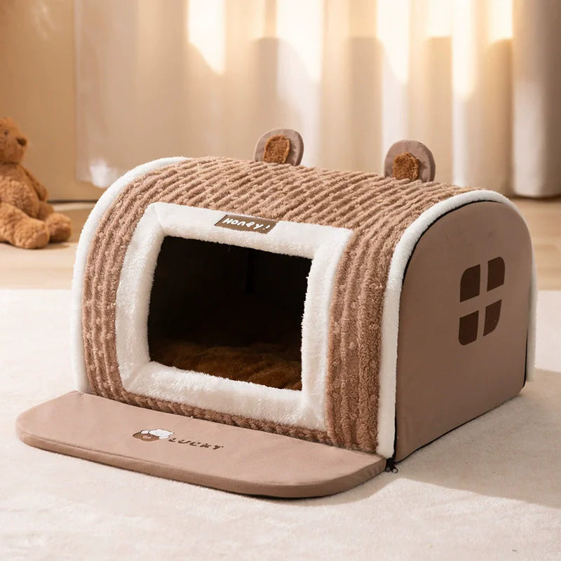 Plush Pet House Bed