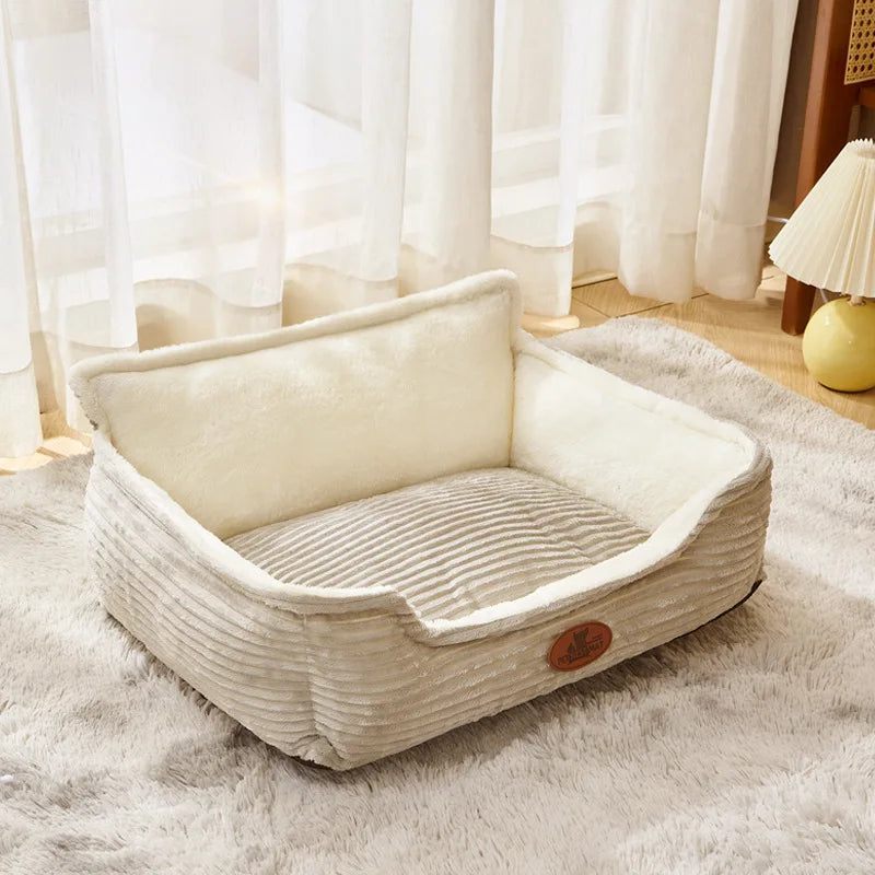 Luxury Corduroy Cat & Dog Bed