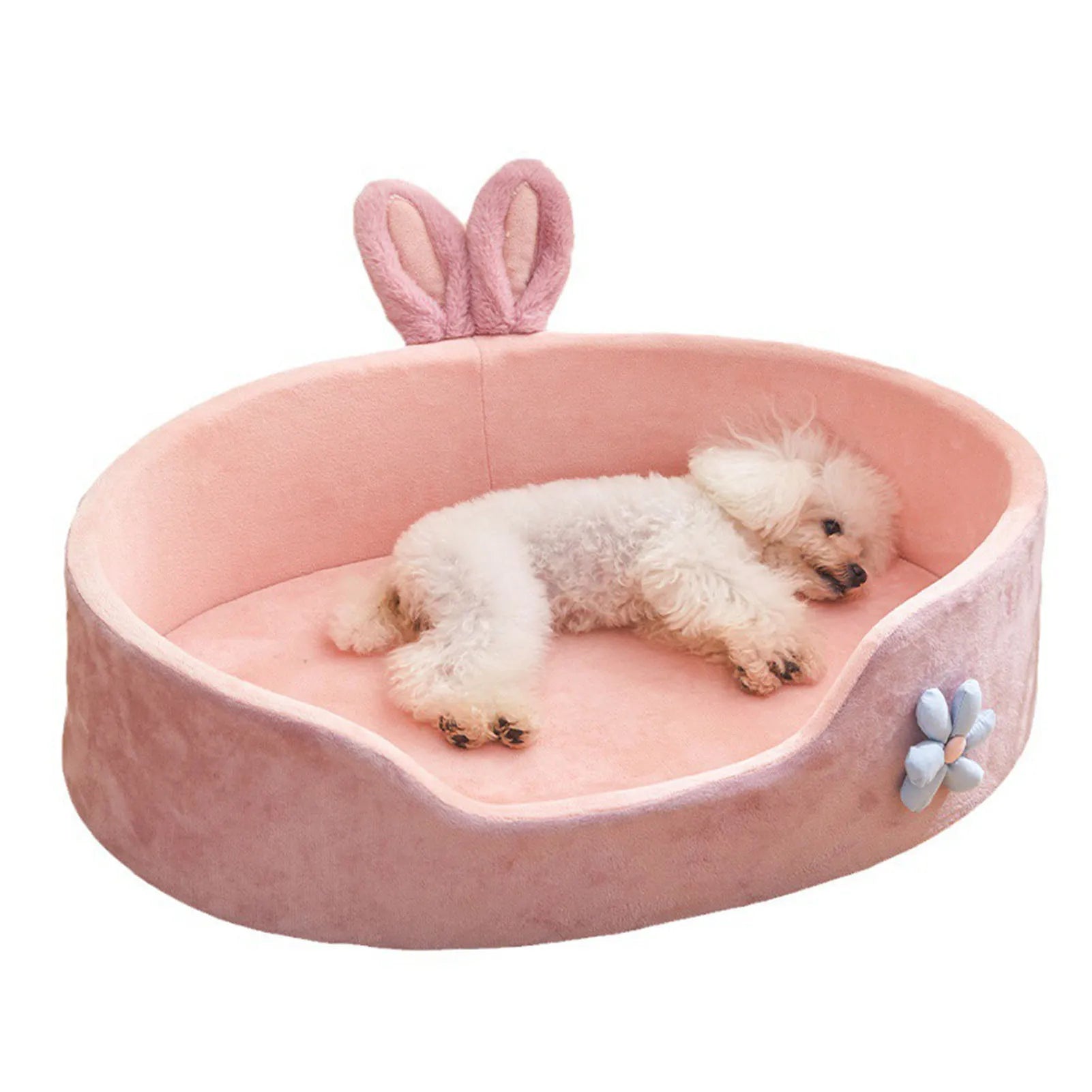 Pink Plush Pet Bed