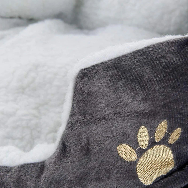 Lambswool Plush Dog Bed for Small Dogs