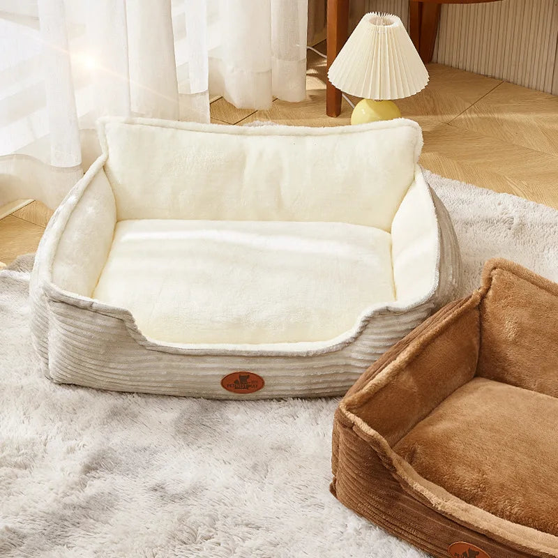 Luxury Corduroy Cat & Dog Bed