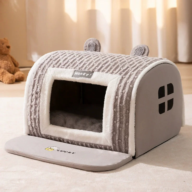 Plush Pet House Bed