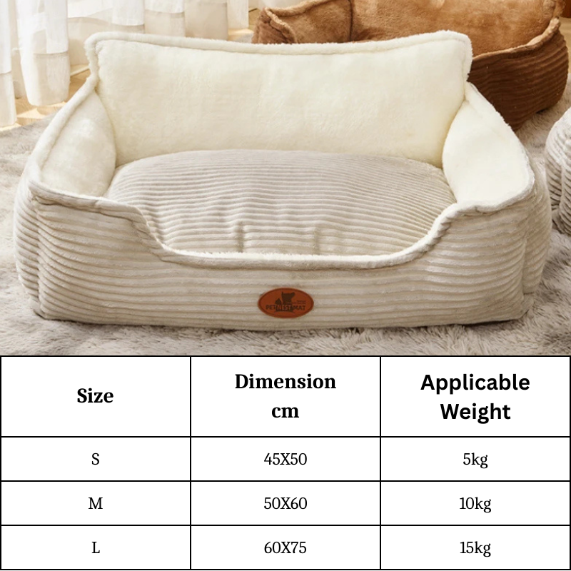 Luxury Corduroy Cat & Dog Bed